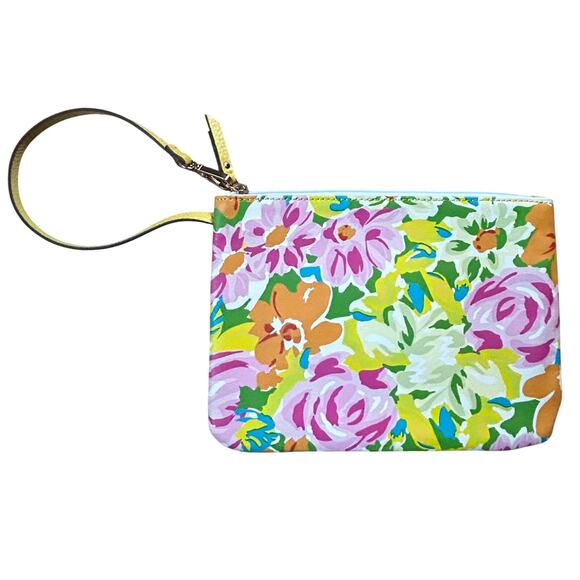 Anne Klein Flowered Zip Top Wristlet - Picture 2 of 6